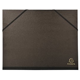 Exacompta 3-Fold Portfolio Folder A4 Elasticated Black