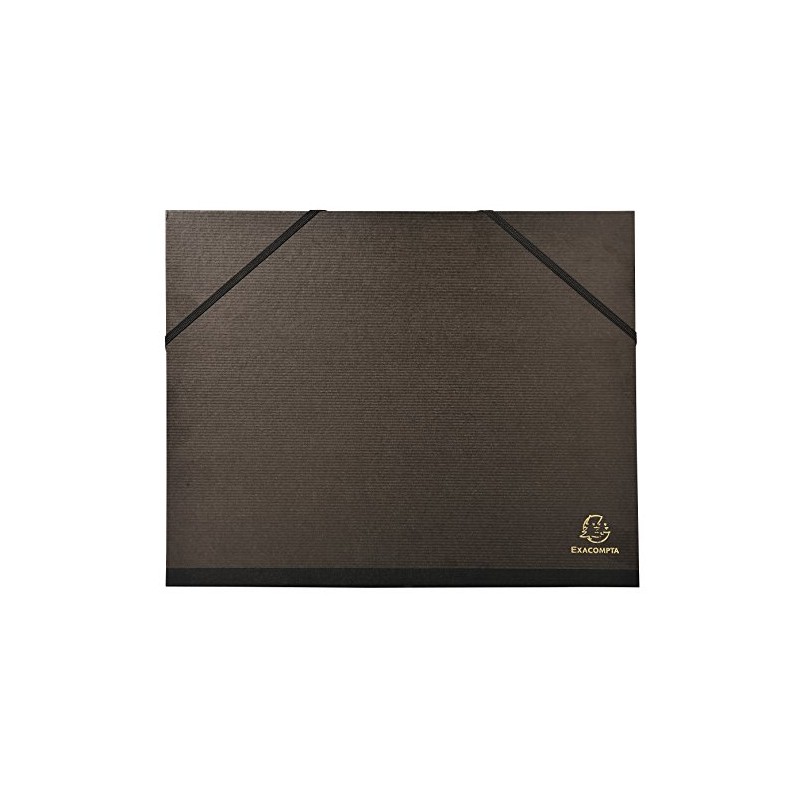 Exacompta 3-Fold Portfolio Folder A4 Elasticated Black