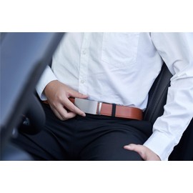 TANGCHAO Men's Belt, Leather Belt Ratchet Automatic Buckle for Men Business Suit Jeans, 35 mm Belt, Adjustable Size