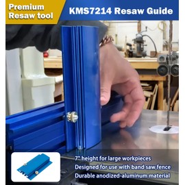 KMS7214 Resaw Guide 7" (178mm) Bolt-On Band Saw Fence Accessories, for 14" bandsaw Thin Cutting Strong Helper