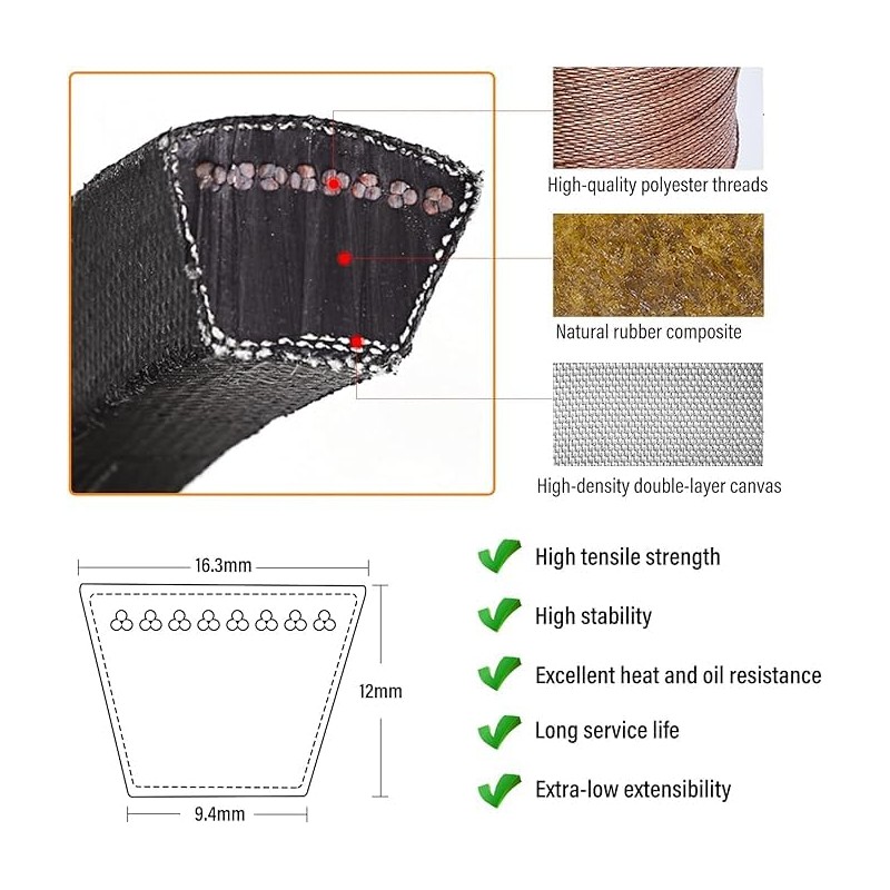 592951801 54 Inch Deck Belt for Husqarna Z254F Replacement Belt