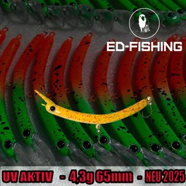 Banana Wobbler Set of 5 Trout Bait Fishing Lure UV Active 4.3 g 65 mm Trout Fishing Spoons Trout