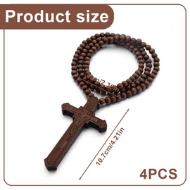 WUSJCOF Wooden Saint Benedict Rosary Catholic Rosary Handmade from Jerusalem
