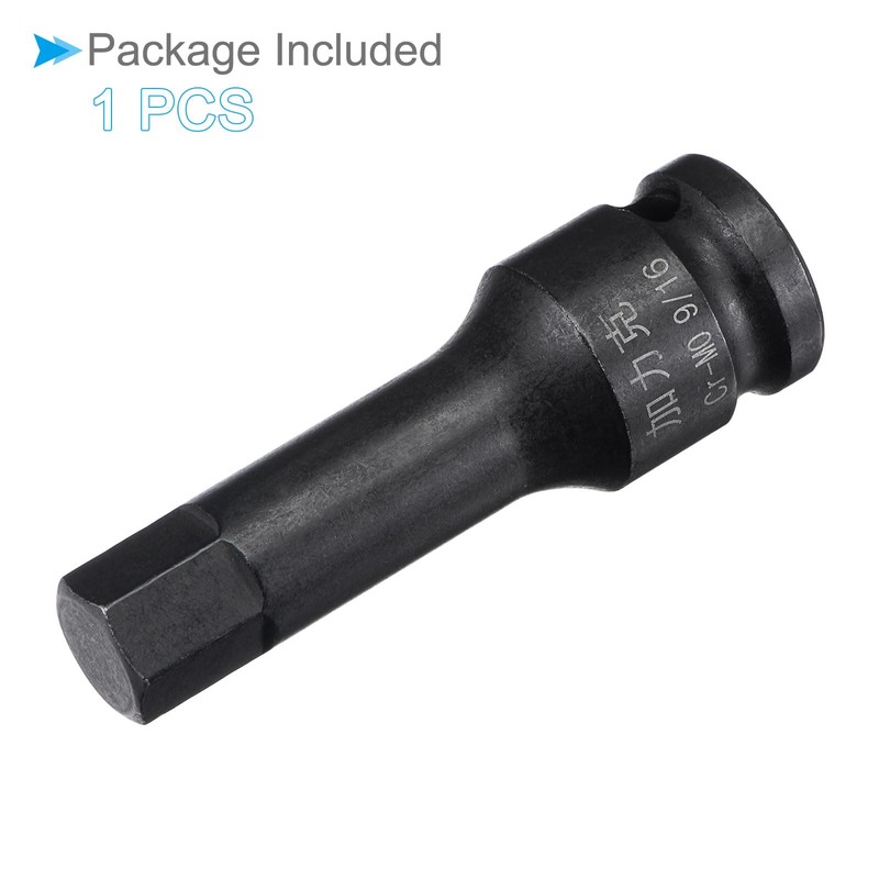 CoCud Impact Hex Bit Socket, 9/16" Hex Bit 1/2" Square