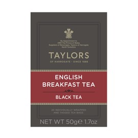 Taylors of Harrogate English Breakfast Tea, 20 Tea Bags (Pack of 6, Total 120 Teabags)
