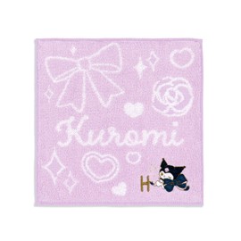 Towel Museum Sanrio Big Ribbon Chromi Towel Handkerchief PH Purple Initial H 28-2030071 Approx. 9.8 x 9.8 inches (25 x 25 cm)