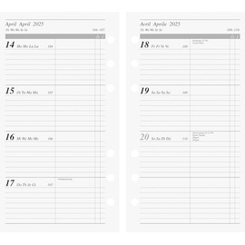 rido/idé Weekly Calendar Time Planner Action (2025), 2 Pages = 1 Week, 93 × 172 mm, 112 Pages