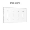 Blue Marble Light Switch Cover 4 Gang Wall Plate Quad