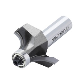 WOBLLMX 12 mm Shank Rounding Cutter, Radius 20.6 mm, with Ball Bearings Top Carbide Blade Handy Durable and Sharp for Woodworking DIY at Home