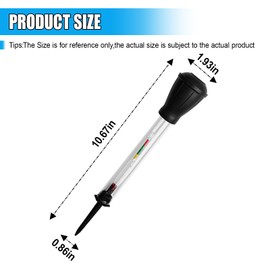 GAOLAOSY Car Battery Hydrometer Tester, Fast Detection Automotive Electrolyte Hydraulic Density Meter, Deep Cycle Battery Repairing Tool, Vehicle Batteries Acid Tester for Golf Cart (2PCS)