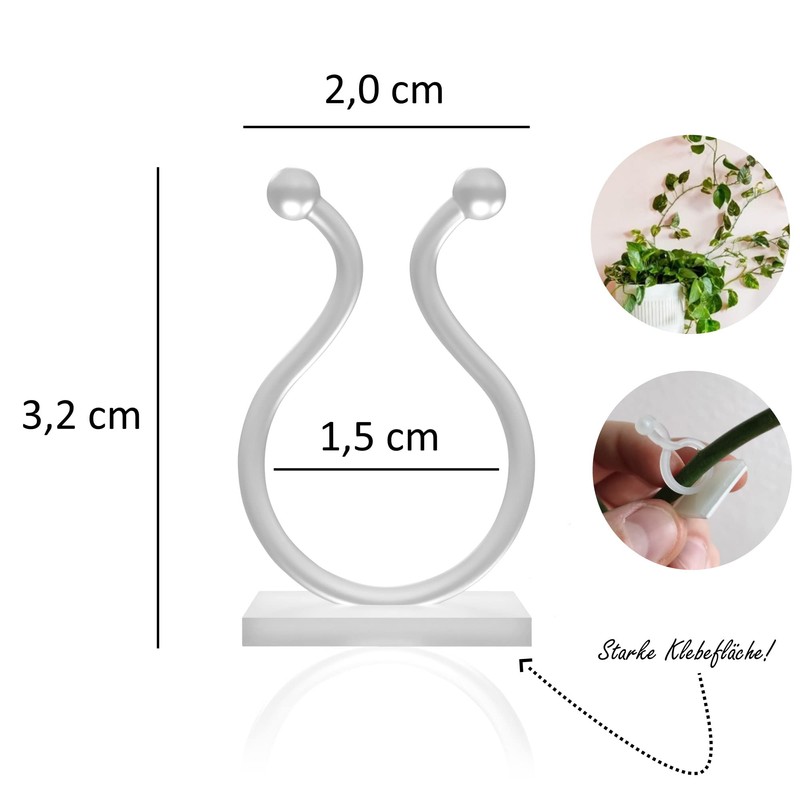 FeJu Plant Clips | Pack of 20 | White |