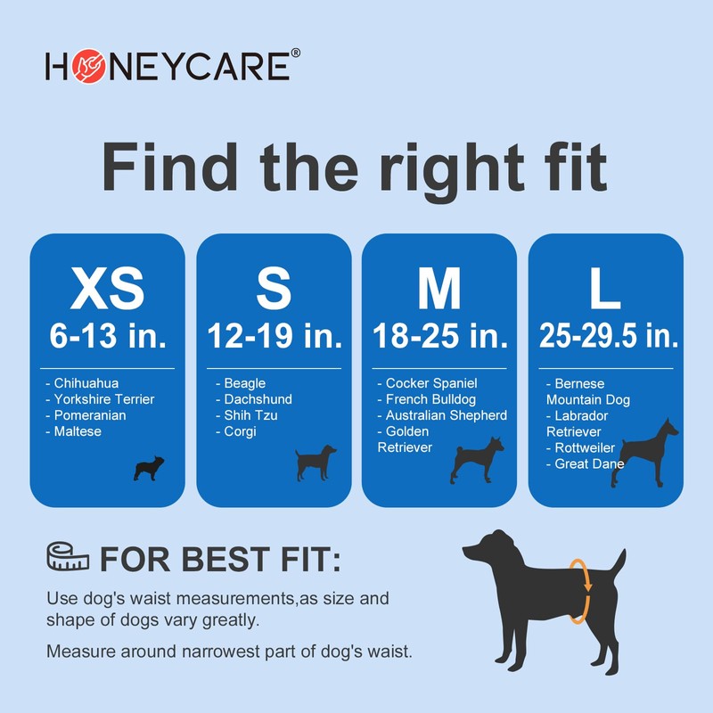 HONEY CARE All-Absorb A27 Male Dog Wrap, 50 Count, Extra