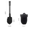 Folding Military Tactical Shovel, Multifunctional Camping Tool, Black