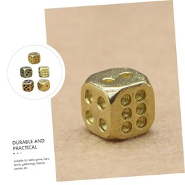 Toyvian 5 x Pure Copper Dice Table Games Dice RPG Dice Made of Metal Copper Dice Unique 6-Sided Dice Antique Dice Duck D6 Pure Copper 6D Brass Antique