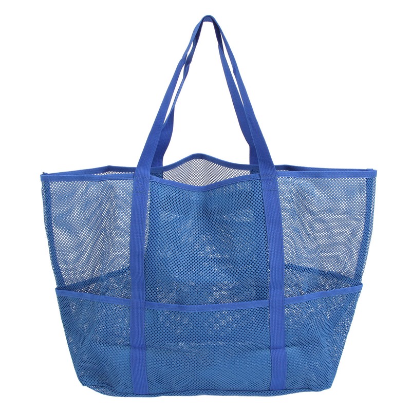 Mesh Beach Bag with 8 Pockets Waterproof Large Capacity Portable
