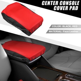 A ABSOPRO Car Center Armrest Seat Box Cover Black Red Cover for Nissan Altima