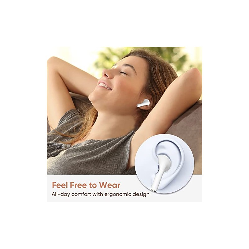 Auriculares inalámbricos Bluetooth, 25 horas de reproducción USB C TWS,