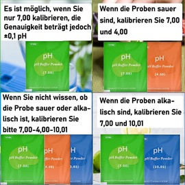 YINMIK pH meter buffer solution powder, pH test meter for pH powder, 4.00/7.00/10.01 for 5 each with ±0.01 pH for fast, easy and accurate pH calibration