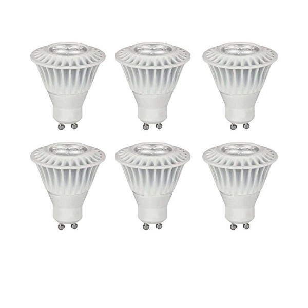 TCP 25W Equivalent, LED GU10 Base MR16 Flood Light Bulbs, Dimmable, Soft White (6 Pack)