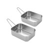 Set of 2 Nesting Aluminium Mess Tins For Outdoors Cooking,