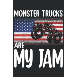monster truck jam usa flag kids Composition Notebook Gifts: For Boys and Girls Who Love Monster Truck 100 page Merry Christmas / Monster Trucks Wide Ruled Paper Notebook Journal
