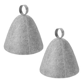 Pack of 2 Felt Sauna Hat, Soft Sauna Hat for Men and Women, High-Quality Felt Hat with Heat Protection for Wellness and Sauna (Grey)