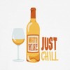 CafePress White Wine JUST CHILL Dog T Shirt Dog T-Shirt,
