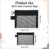 Nogeqi Pack of 4 Mesh Toiletry Bag Small Mesh Toiletry