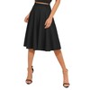 Urban CoCo Women's Basic Elastic Waist A-line Solid Flared Midi