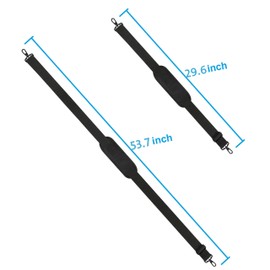 Taygeer Shoulder Strap, 52" Universal Replacement Laptop Shoulder Strap Luggage Duffel Bag Strap Adjustable Comfortable Belt with Metal Hooks for Briefcase Computer Messenger Bag Laptop Case, Black