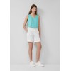 s.Oliver Shorts with Braided Belt and Garment Dye, White, 42