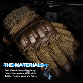 WTACTFUL Motorcycle Gloves Men's Summer Breathable Motorcycle Gloves Men's Touchscreen for Tactical Airsoft Paintball Bicycle Gloves Brown XL