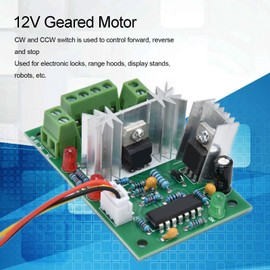 DC 12V Gear Motor, Worm Gear Motor CW CCW Speed Reduction Motor Micro Electric Motor Machinery Transmission Parts with Governor JGY370(50RPM)