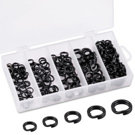 OROOTL 200Pcs/Box Snap Rings Fishing Bait Rings Stainless Steel Heavy Duty Snap Ring Saltwater Bait Tackle Connector for Jigging Trolling