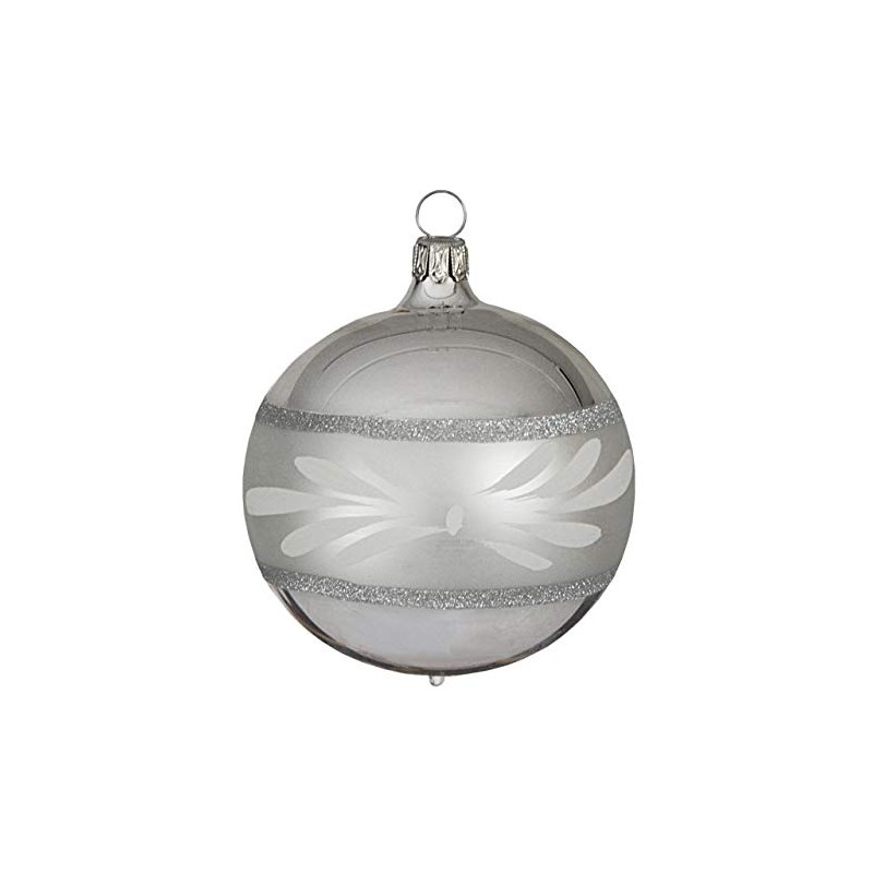 'Wanda Silver' 5 cm Christmas Ornament by Jingle Bells Lauscha
