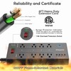 POWSAV 6 Ft WiFi Surge Protector - 8 Outlet Extension