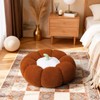 LANPU 24" Pumpkin Floor Cushion, Large Plush Round Pillow Seat