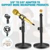 Hoteam 2 Pcs Desktop Microphone Stand Adjustable Table Mic Stand