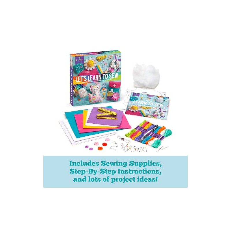 Craft-tastic Let's Learn to Sew – Mini kit de costura,