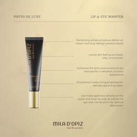 Mila d'Opiz Phyto De Luxe Lip and Eye Booster - Anti-Aging Lip and Eye Cream with Alpine Herbs - Botox-Like Effect Eye and Lip Moisturizer - 0.5 oz