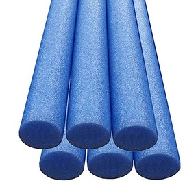 Flex Connex 6 Pack No Hole Extra Long Deluxe Solid Core Pool Noodles … (Baltic Blue)