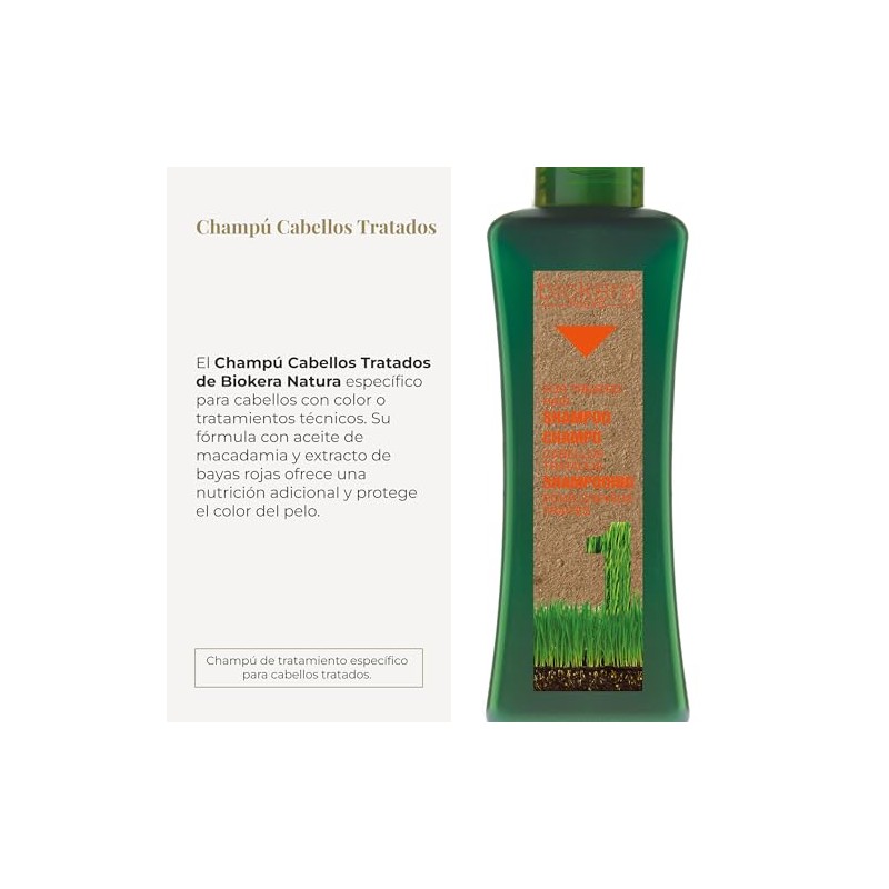 Salerm Biokera Natura Treated Hair Shampoo for Unisex, 10.8 Ounce