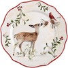 Better Homes and Garden Winter Forest Salad Plate Deer Cardinal