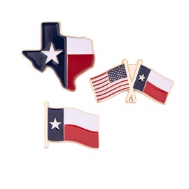 Desert Cactus Texas Lapel Pin Set USA State Flag Enamel Made of Metal Souvenir Hat Men Women Patriotic American (Lapel Pin Variety Set)