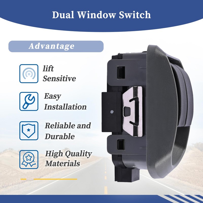 Getfarway Dual Window Switch p/n Black P271069 Compatible with Paccar/Kenworth