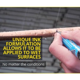 Artline Plumbers Permanent Markers, Professional Series, For Use On Wet Surfaces, Waterproof Construction Markers, 1.5mm Bullet Tip - Black, Pack of 12