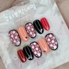 Heart Check Handmade Nail Tip - Oval S / 하트