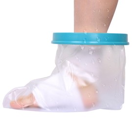 Waterproof Cast Protector for Foot Kids, Bath Swimming Cast Cover for Broken Foot, Watertight Seal Cast Bag for Leg Foot Ankle Toe Surgery Bandages to Keep Wounds Dry, No Mark on Skin Reusable