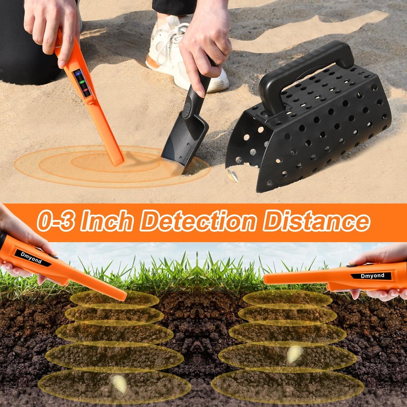Dmyond Metal Detector Pinpointer & Accessories Kit, Waterproof Handheld Pin
