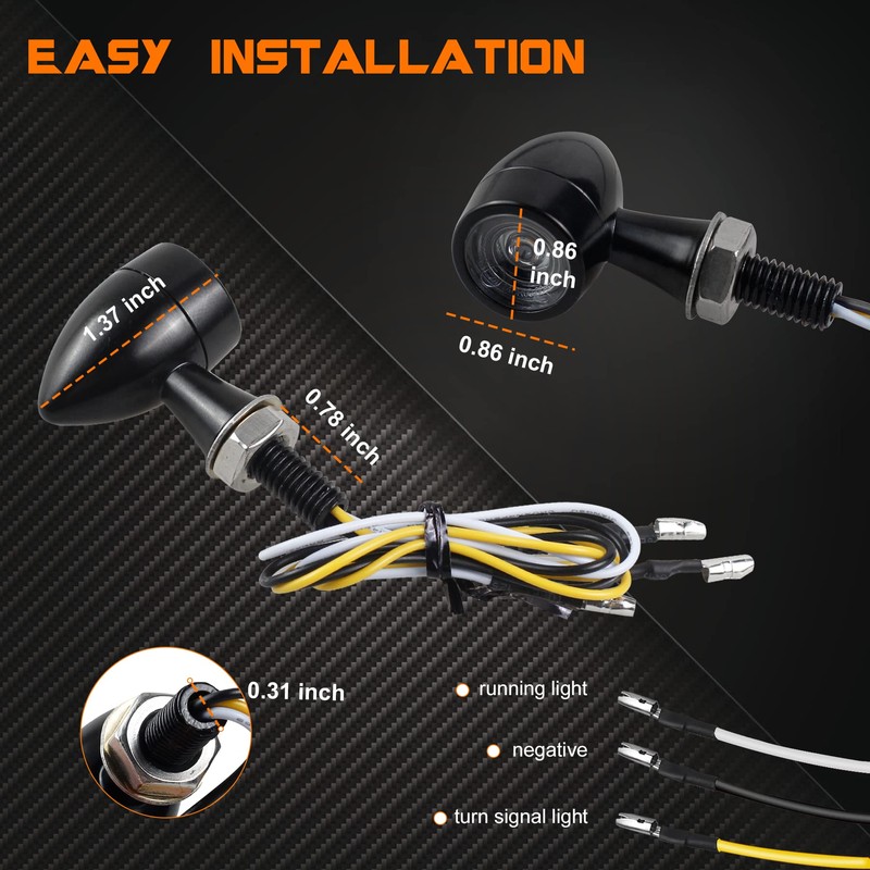 QUASCO Universal Motorcycle Turn Signals Switchback LED Turn Signal Kit